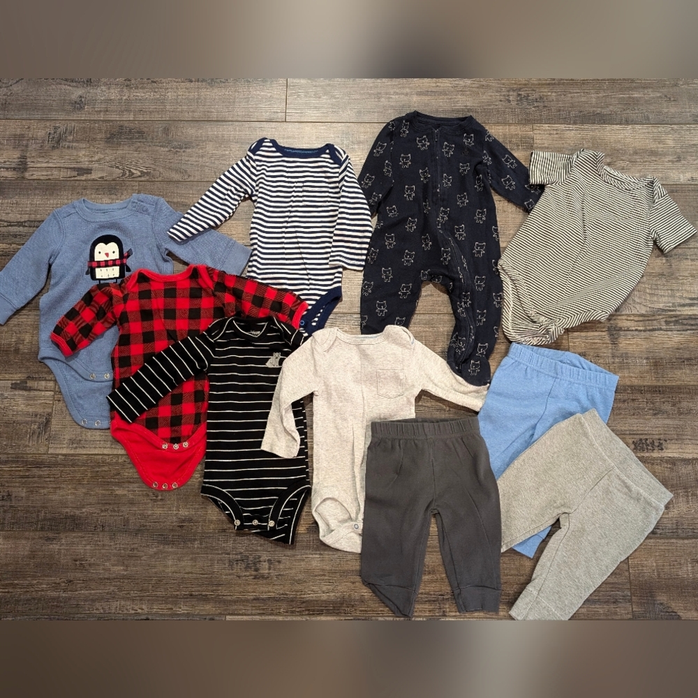 10 pieces of boys 3-6 mo clothing